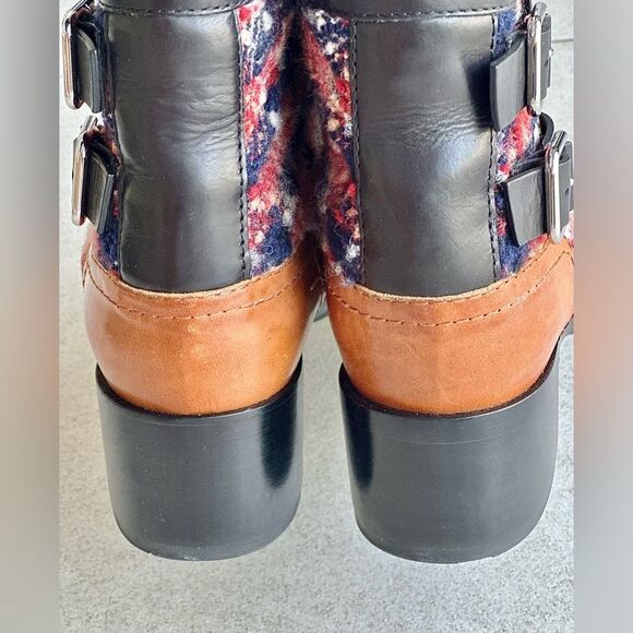 CHANEL 2017 Lambskin & Tweed Pattern Ankle Black Boots Size 40 - Picture 9 of 14